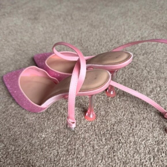 New Look Pink Textured Heels - Picture 4 of 4